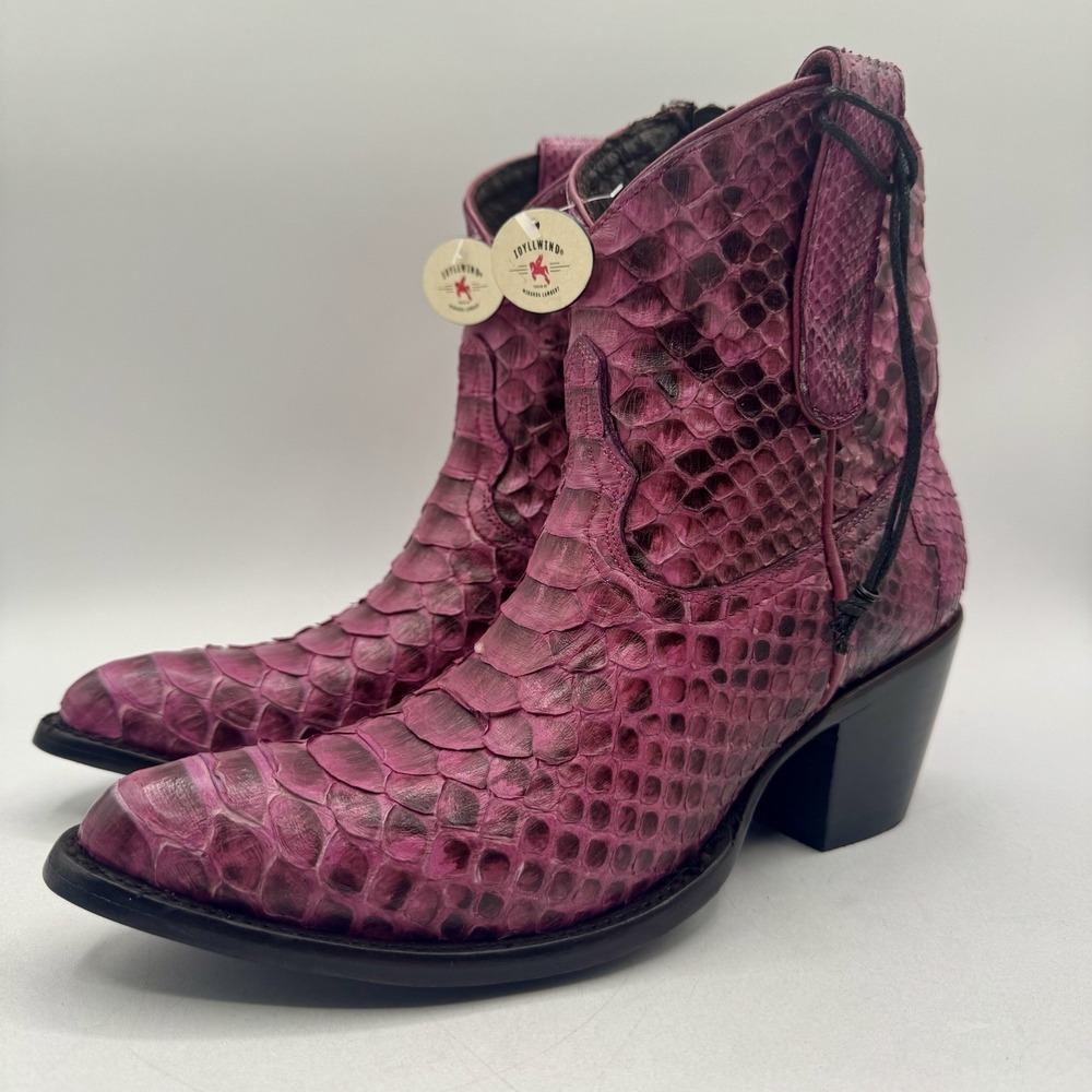 Idyllwind Badass Python Boots Women's Size 7.5 B Pink Genuine Snakeskin Bootie